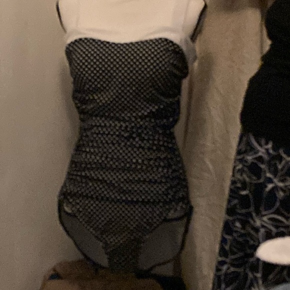 NWT never wore black polka-dot swimsuit - Picture 2 of 8